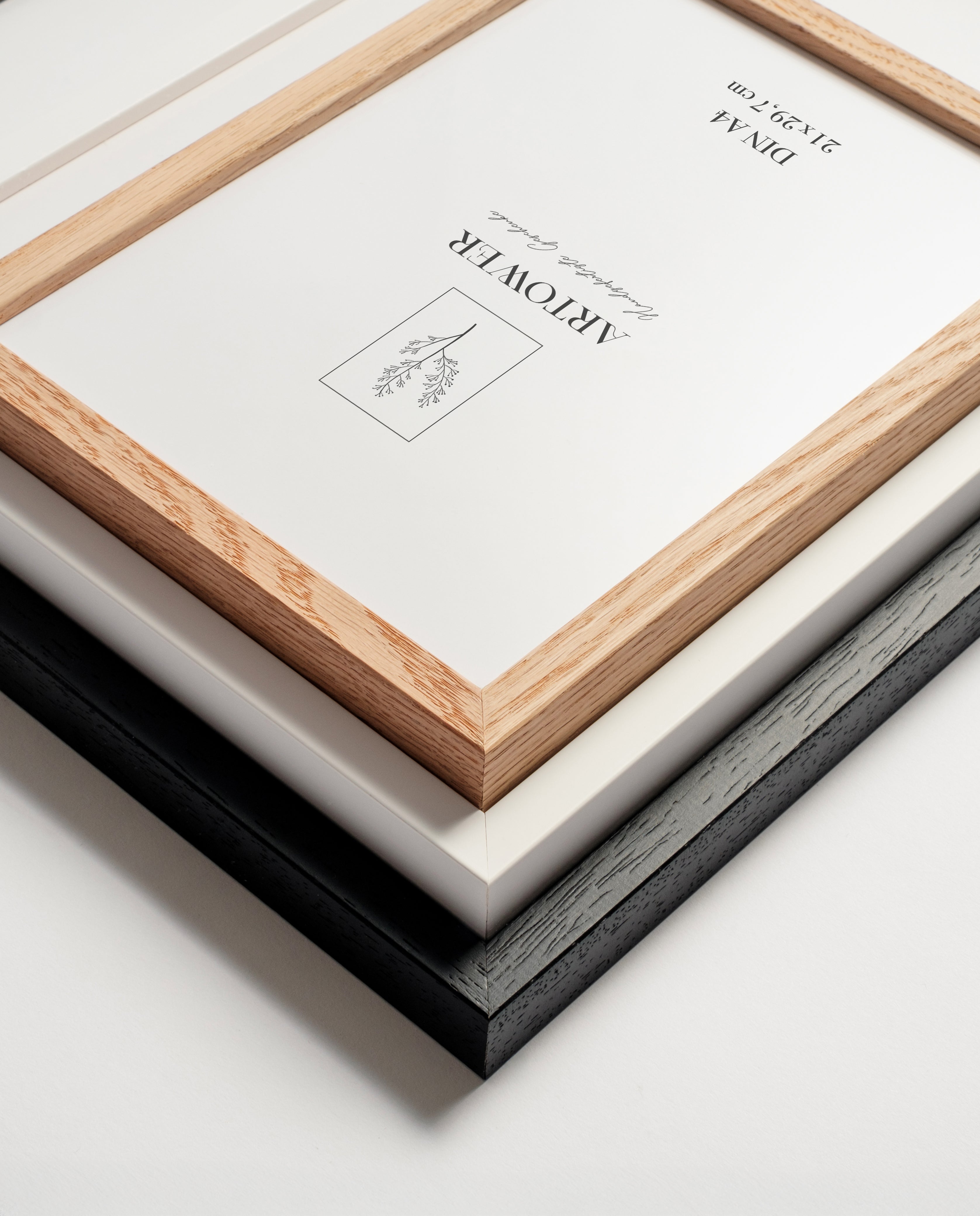 Bilderrahmen für A4 (21 x 29,7 cm) - Holz Natur Eiche