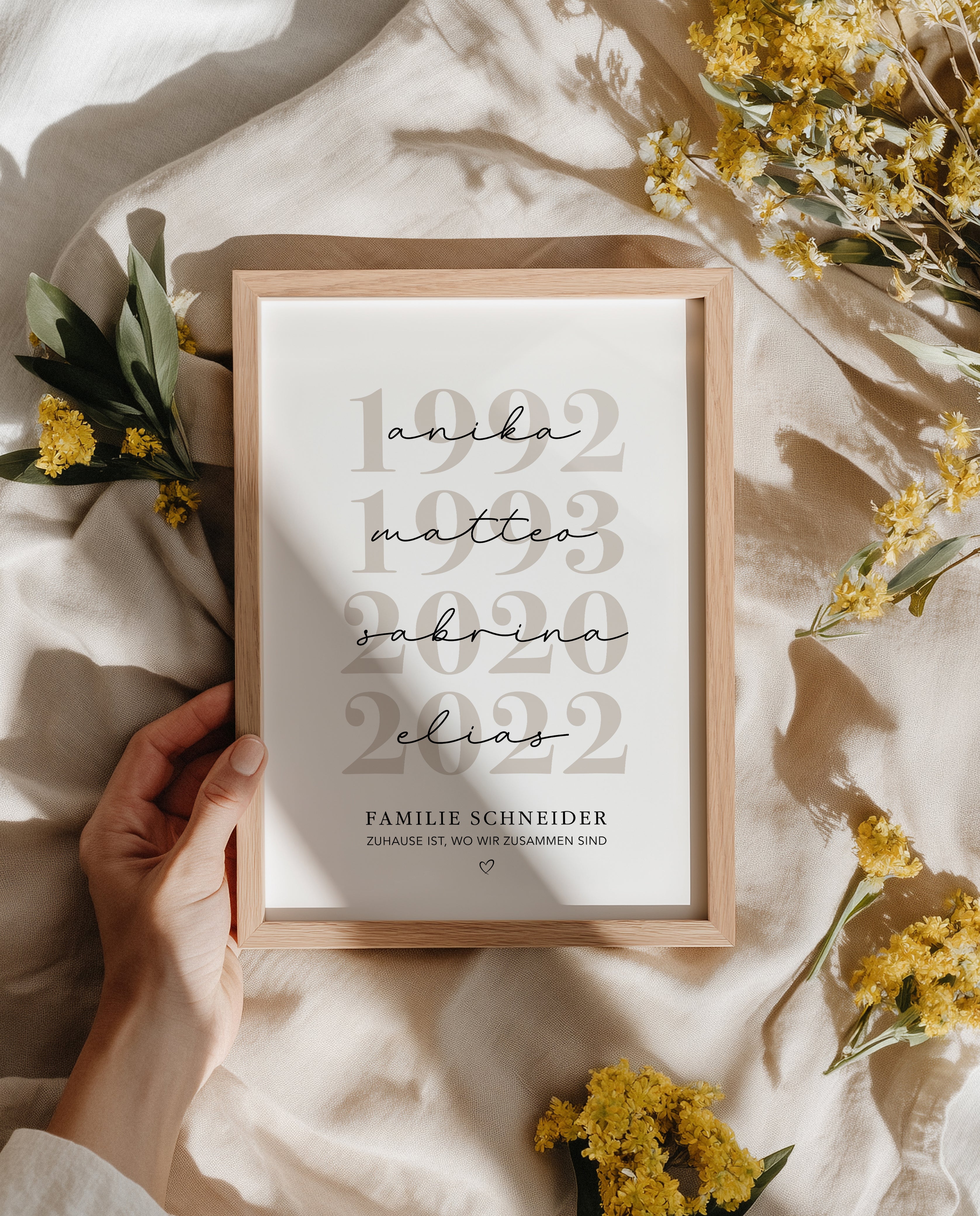 Bilderrahmen für A4 (21 x 29,7 cm) - Holz Natur Eiche