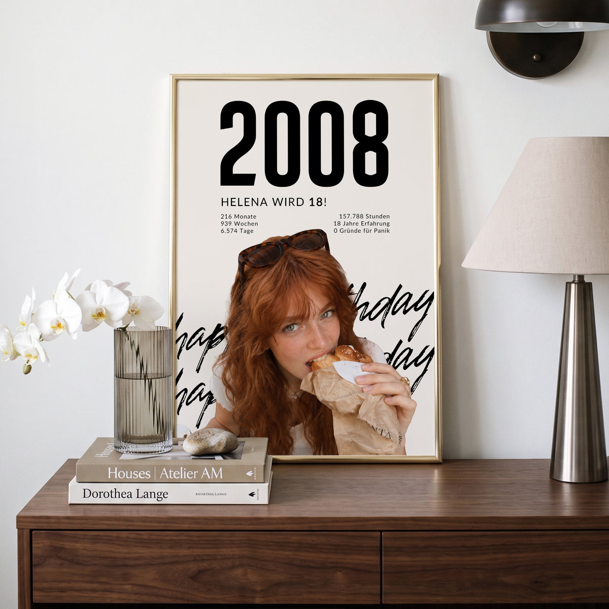 Personalisiertes Geburtstagsgeschenk mit Foto – Jahrgang Poster mit Name & Geburtsjahr
