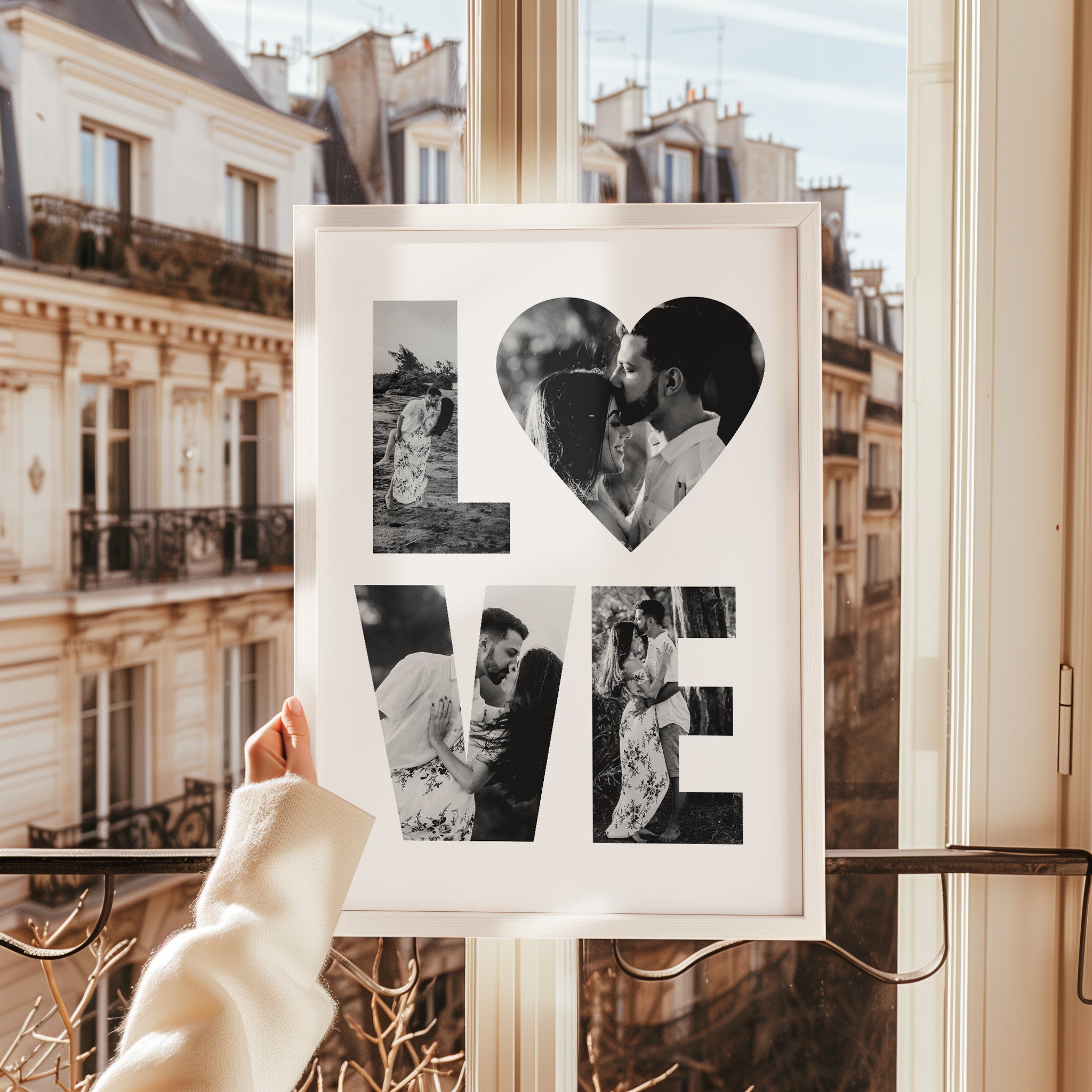 Jahrestag Geschenk mit Fotos – Love Poster für sie oder ihn, Hochzeitstag & Valentinstag