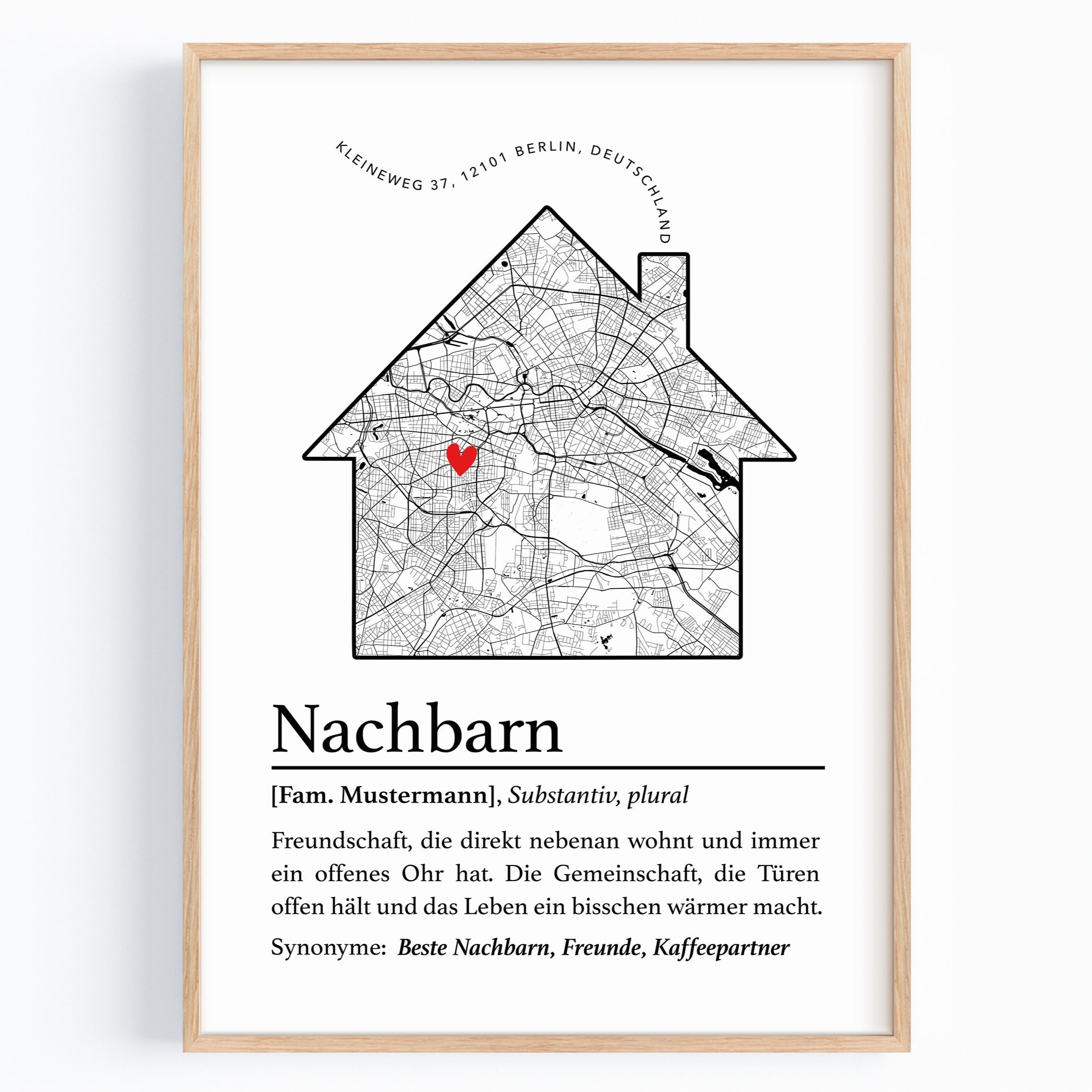 Definition Poster – Geschenk für beste Nachbarn
