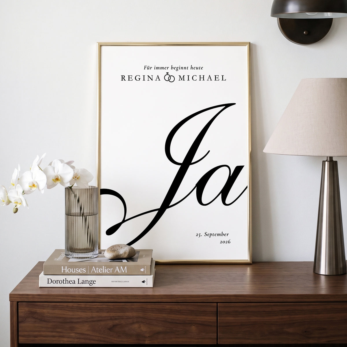 Hochzeitsposter „Für immer beginnt heute“ – Personalisiert mit Namen & Datum