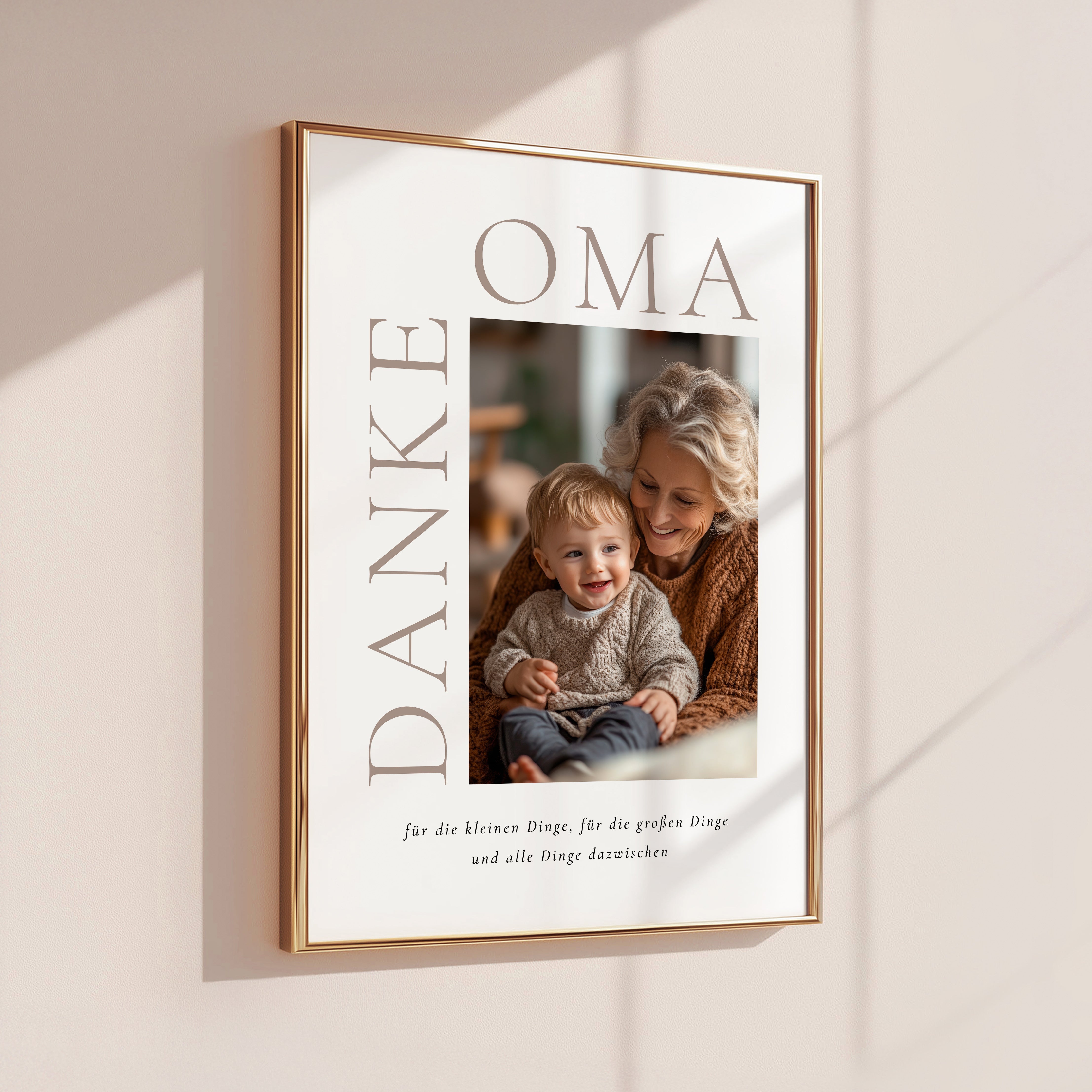 Personalisiertes Danke Oma Poster mit Foto – Geschenkidee für Muttertag & Geburtstag