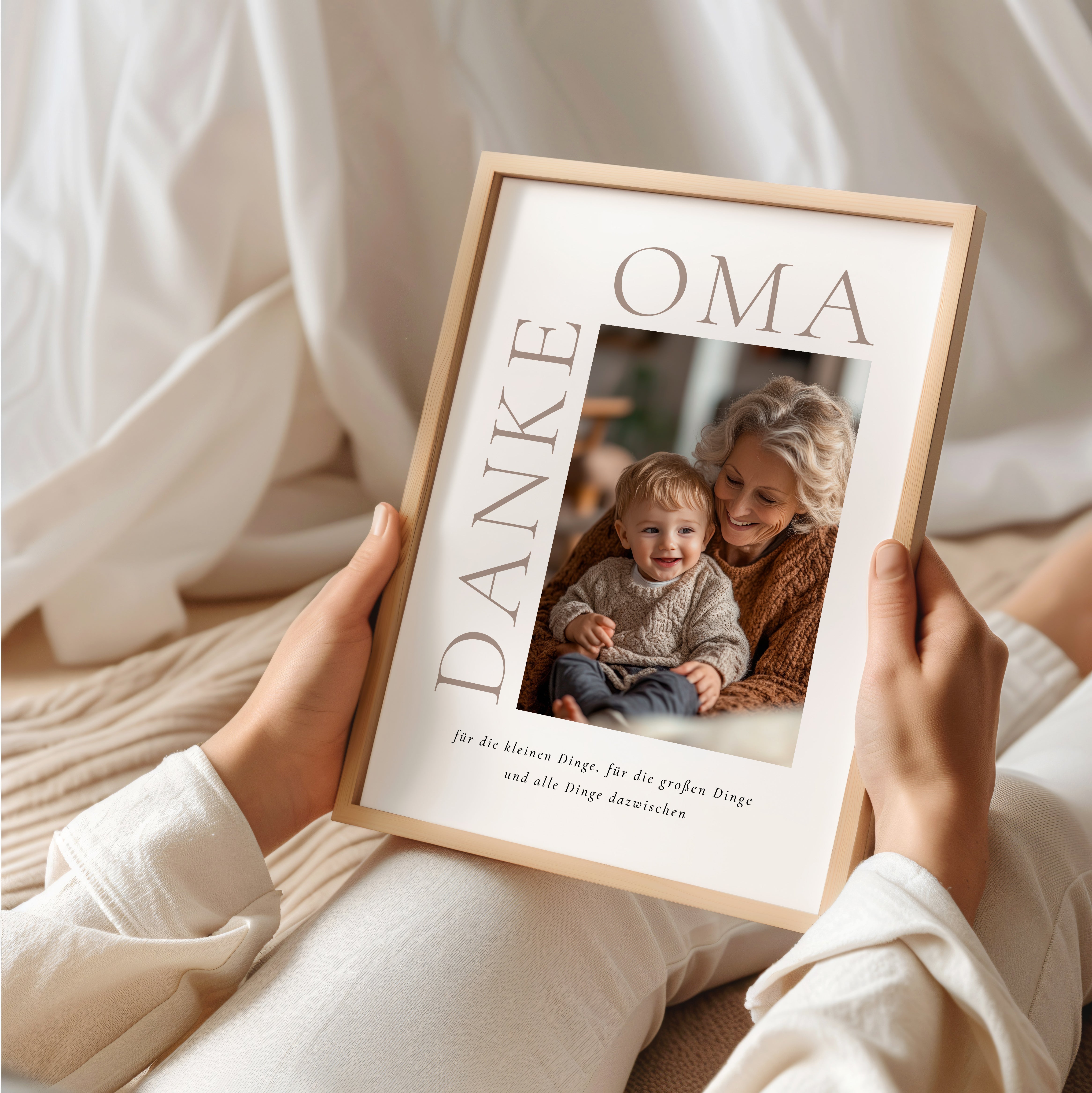 Personalisiertes Danke Oma Poster mit Foto – Geschenkidee für Muttertag & Geburtstag
