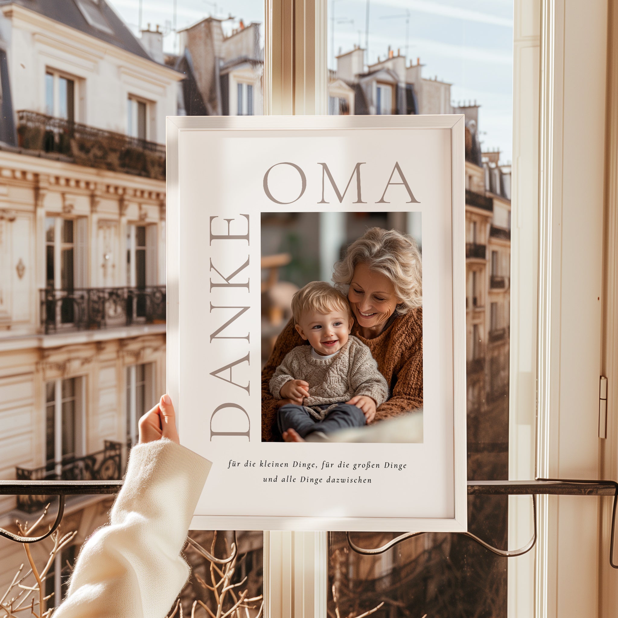 Personalisiertes Danke Oma Poster mit Foto – Geschenkidee für Muttertag & Geburtstag