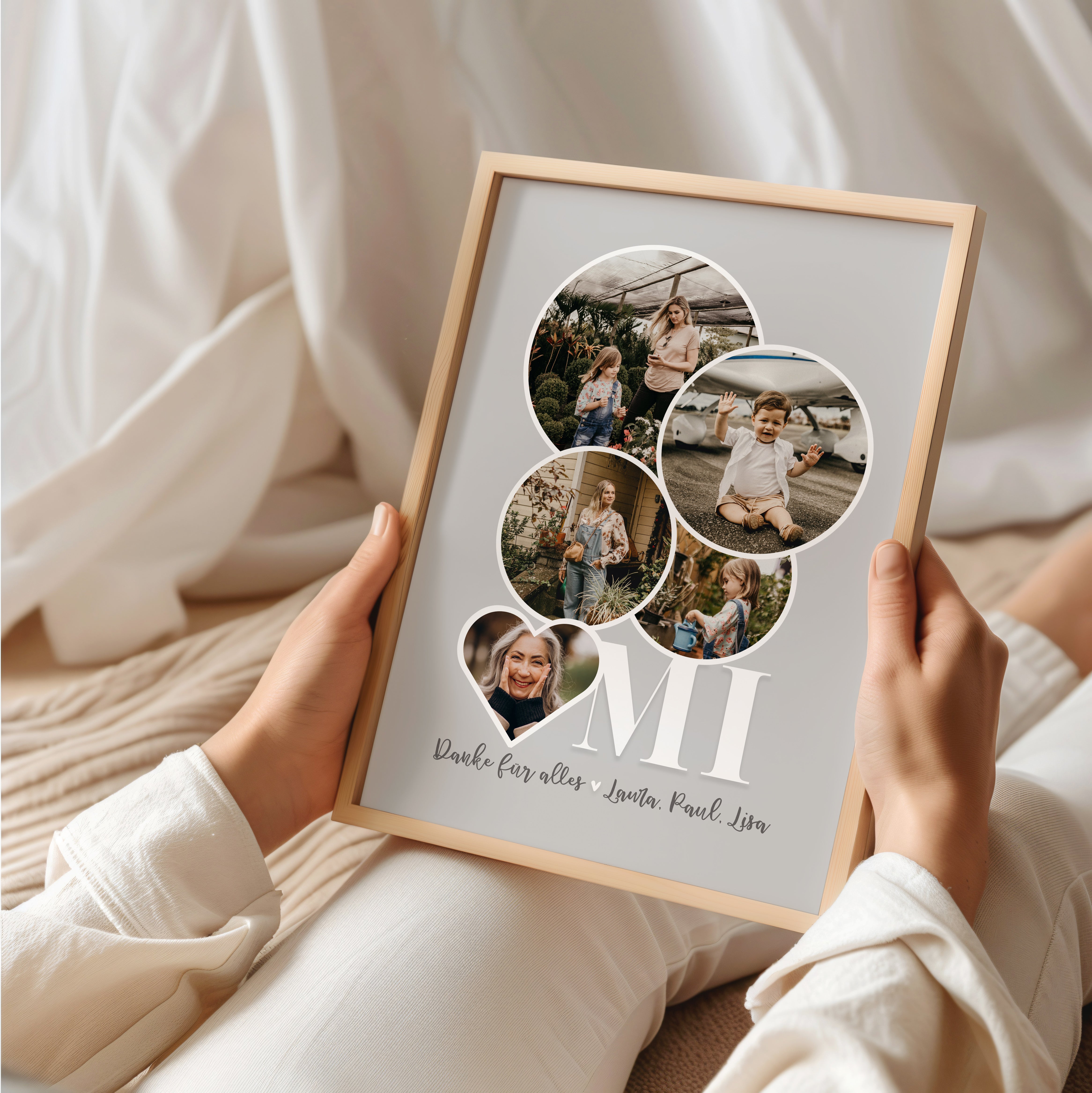 Oma Geschenk mit Fotos – Danke Poster zum Geburtstag & Muttertag