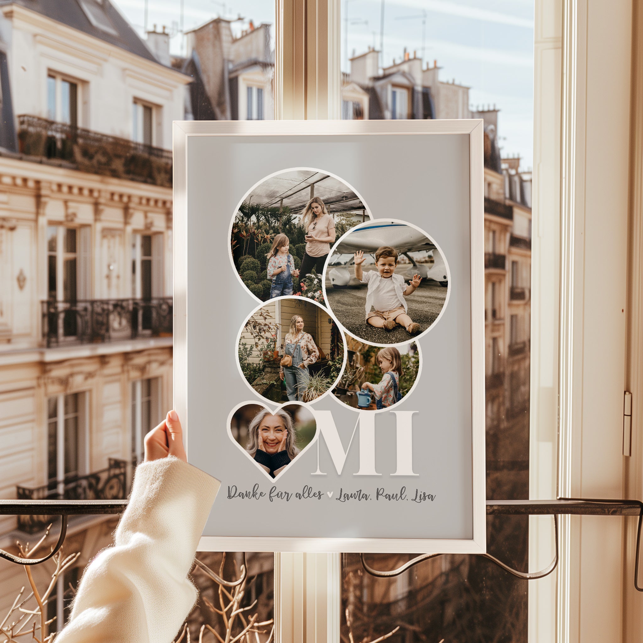 Oma Geschenk mit Fotos – Danke Poster zum Geburtstag & Muttertag