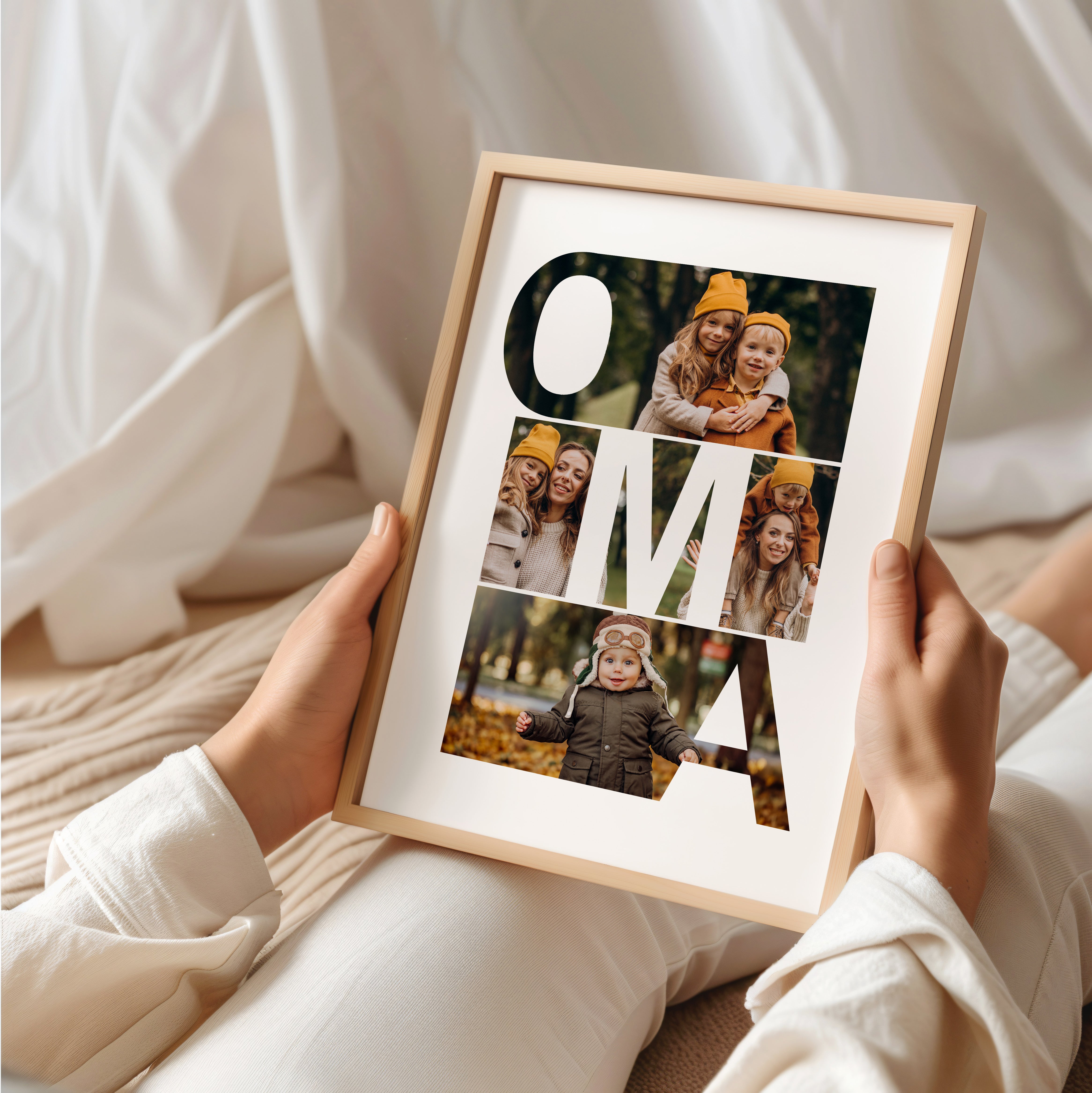 Oma Geschenk Geburtstag Weihnachten Muttertag – Foto Collage Poster