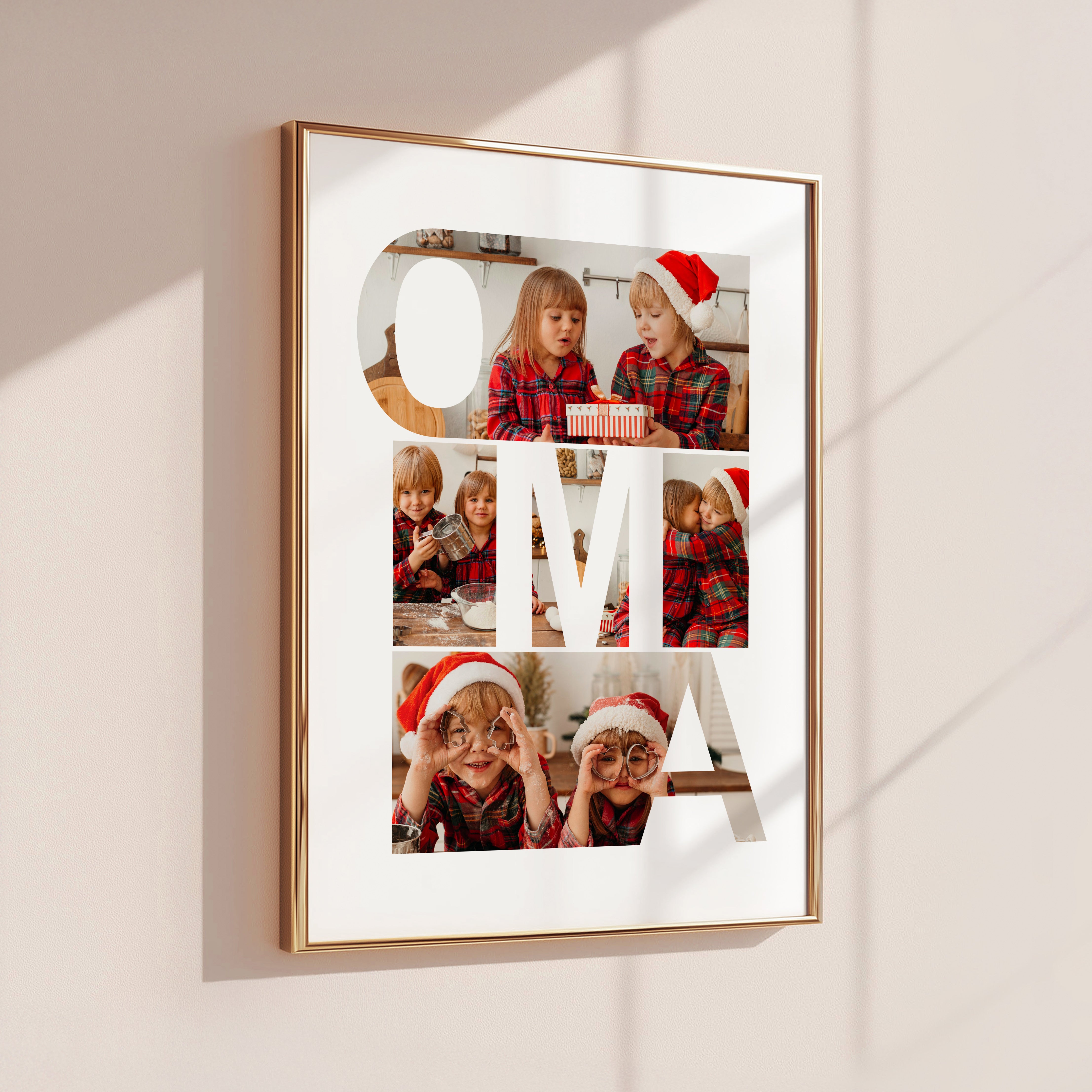 Oma Geschenk Geburtstag Weihnachten Muttertag – Foto Collage Poster