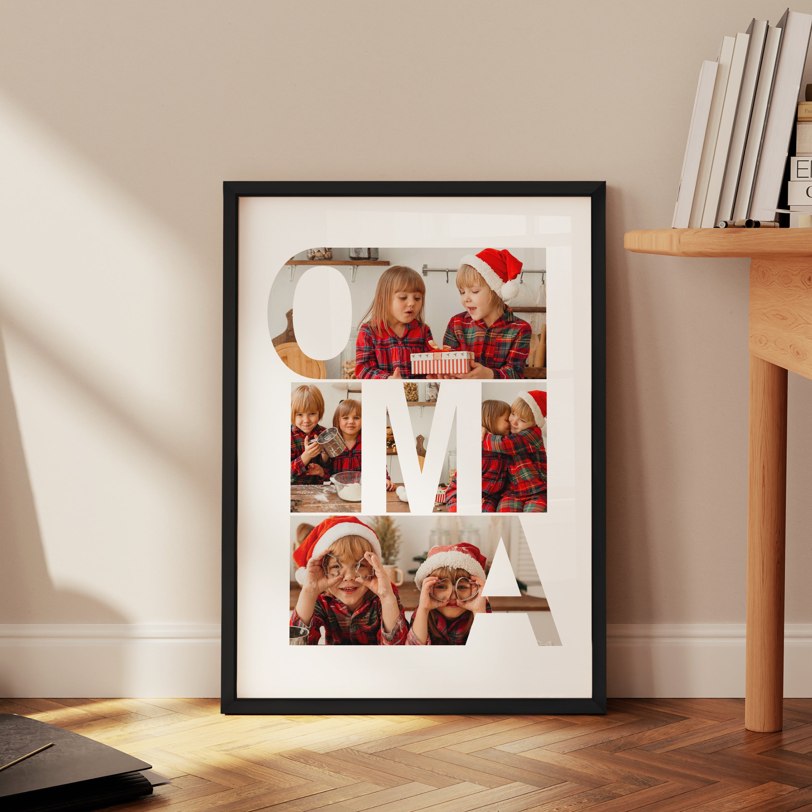 Oma Geschenk Geburtstag Weihnachten Muttertag – Foto Collage Poster