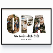 Opa Geschenk – Persönliche Fotocollage zum Geburtstag, Weihnachten oder Vatertag
