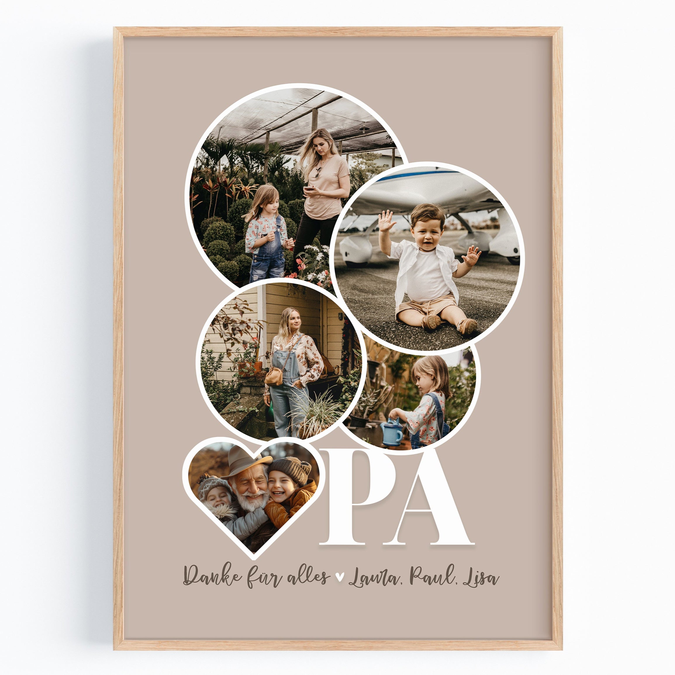 Opa Fotocollage – Persönliches Geschenk mit Liebe von den Enkeln