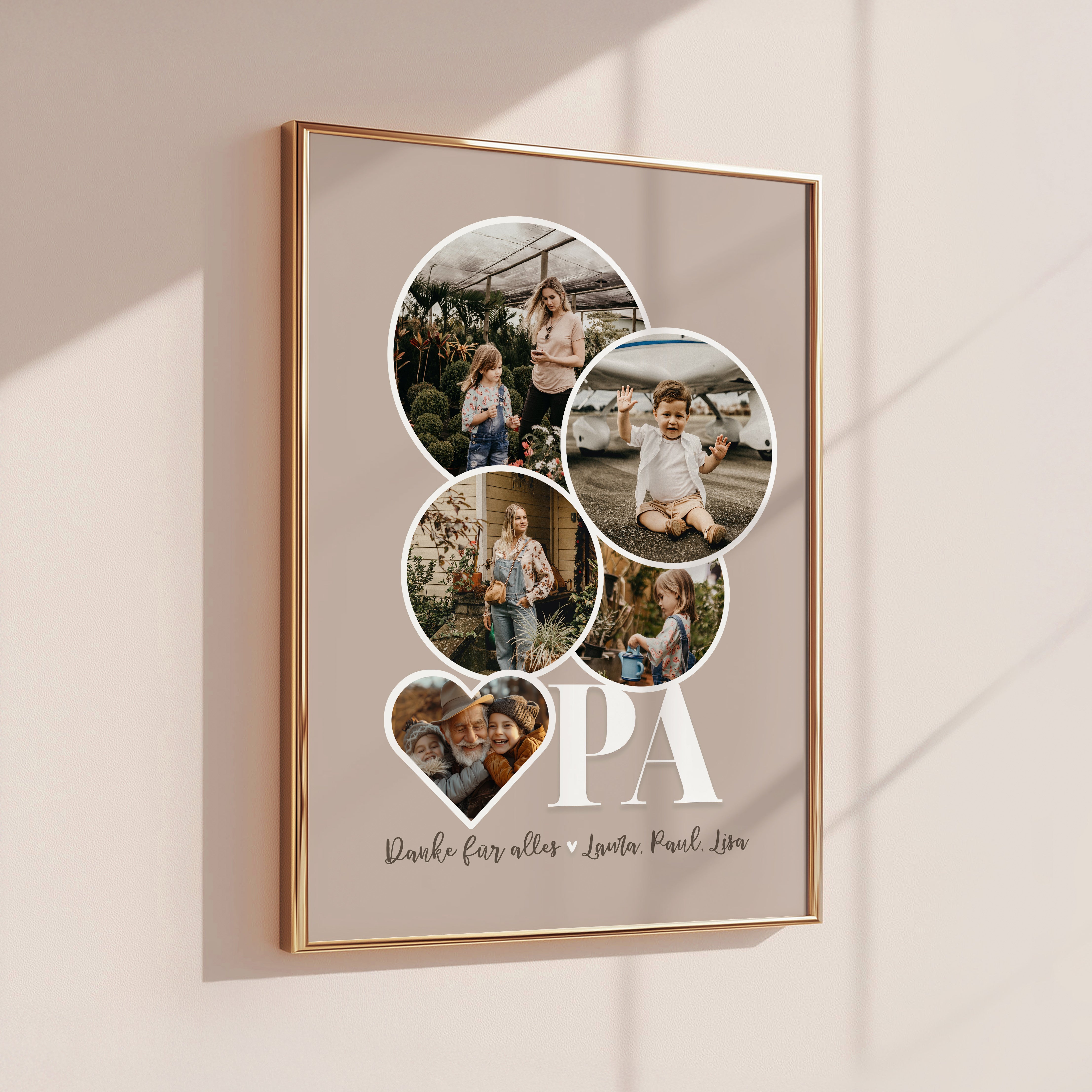 Opa Fotocollage – Persönliches Geschenk mit Liebe von den Enkeln
