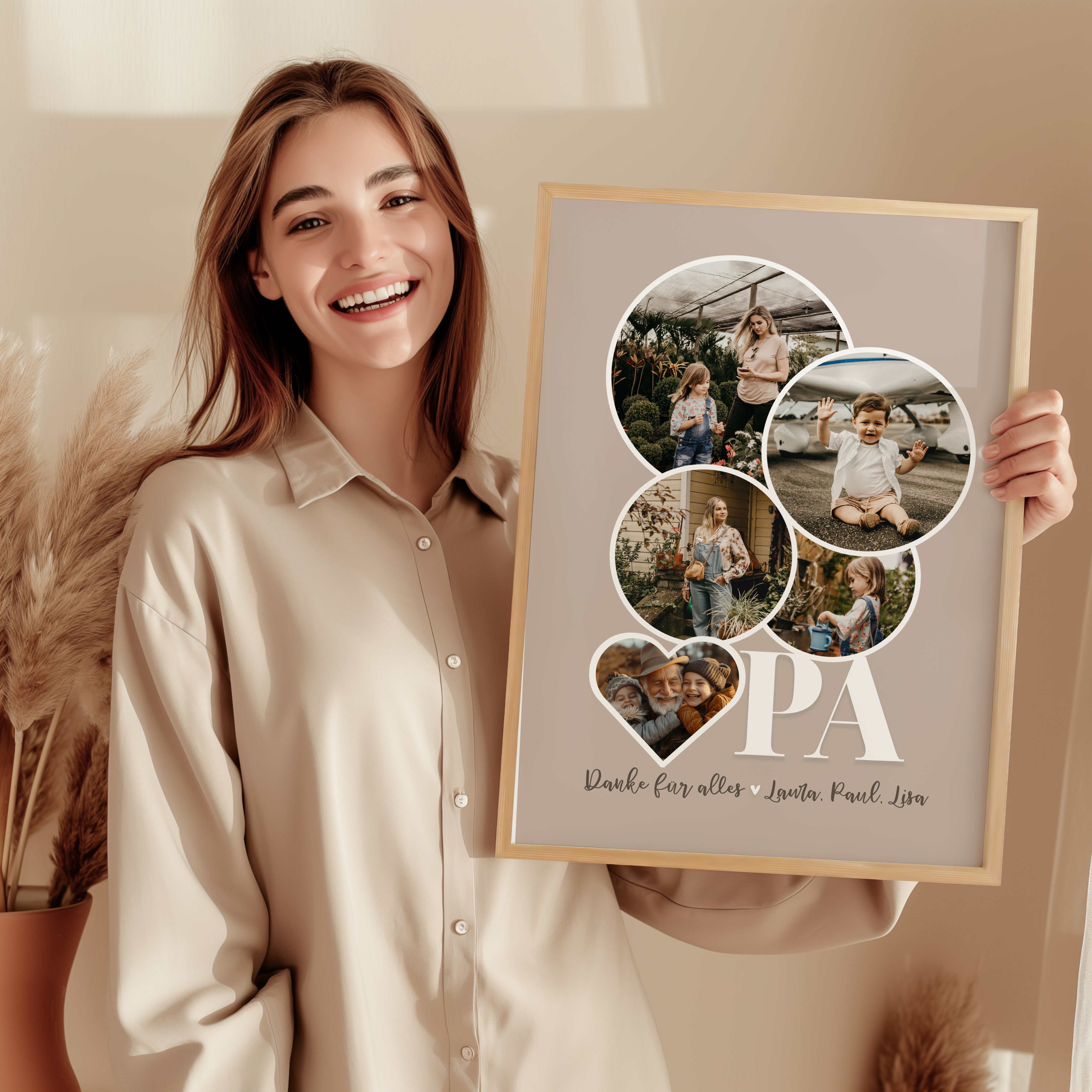 Opa Fotocollage – Persönliches Geschenk mit Liebe von den Enkeln