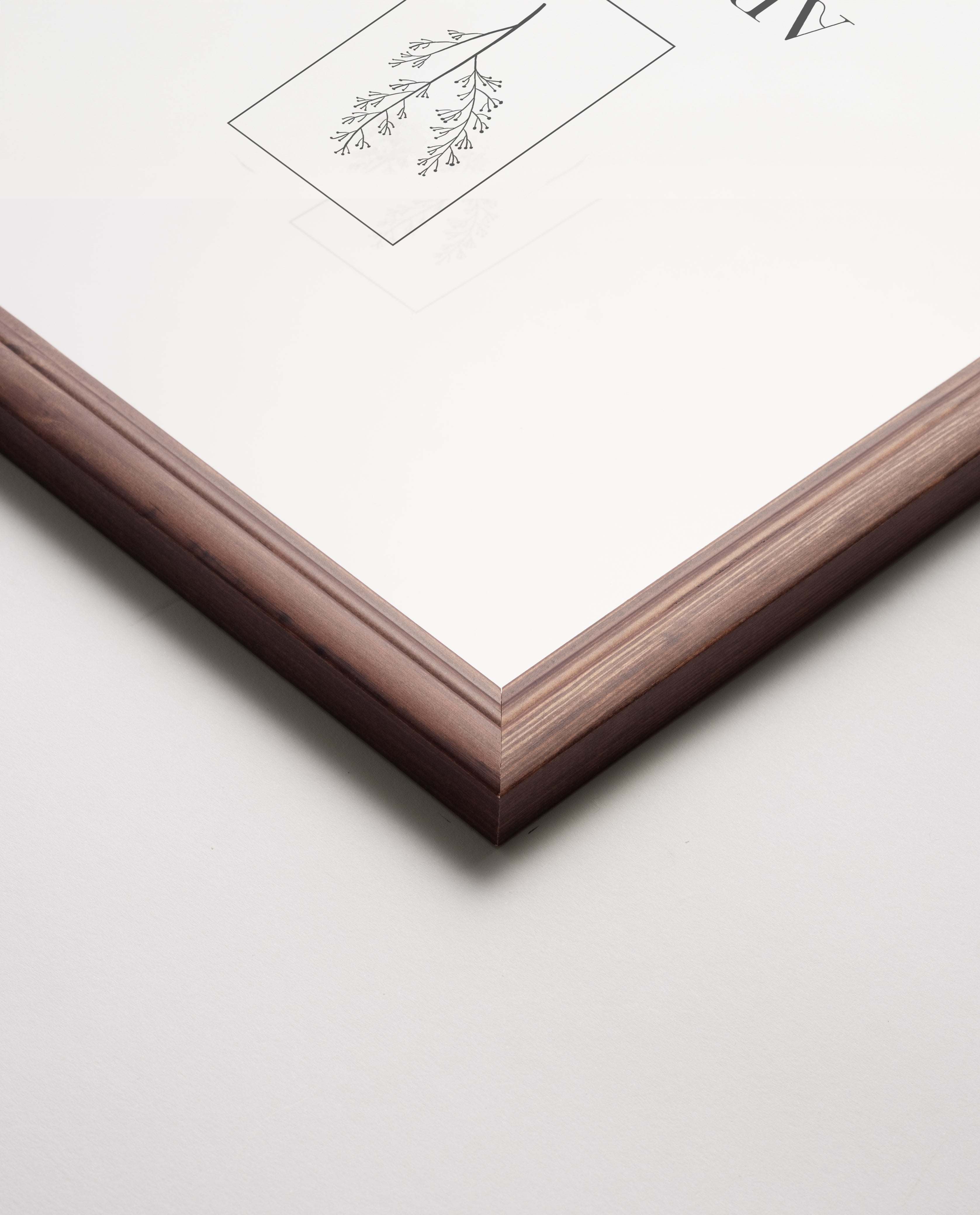 Bilderrahmen für A4 (21 x 29,7 cm) - Vintage Braun