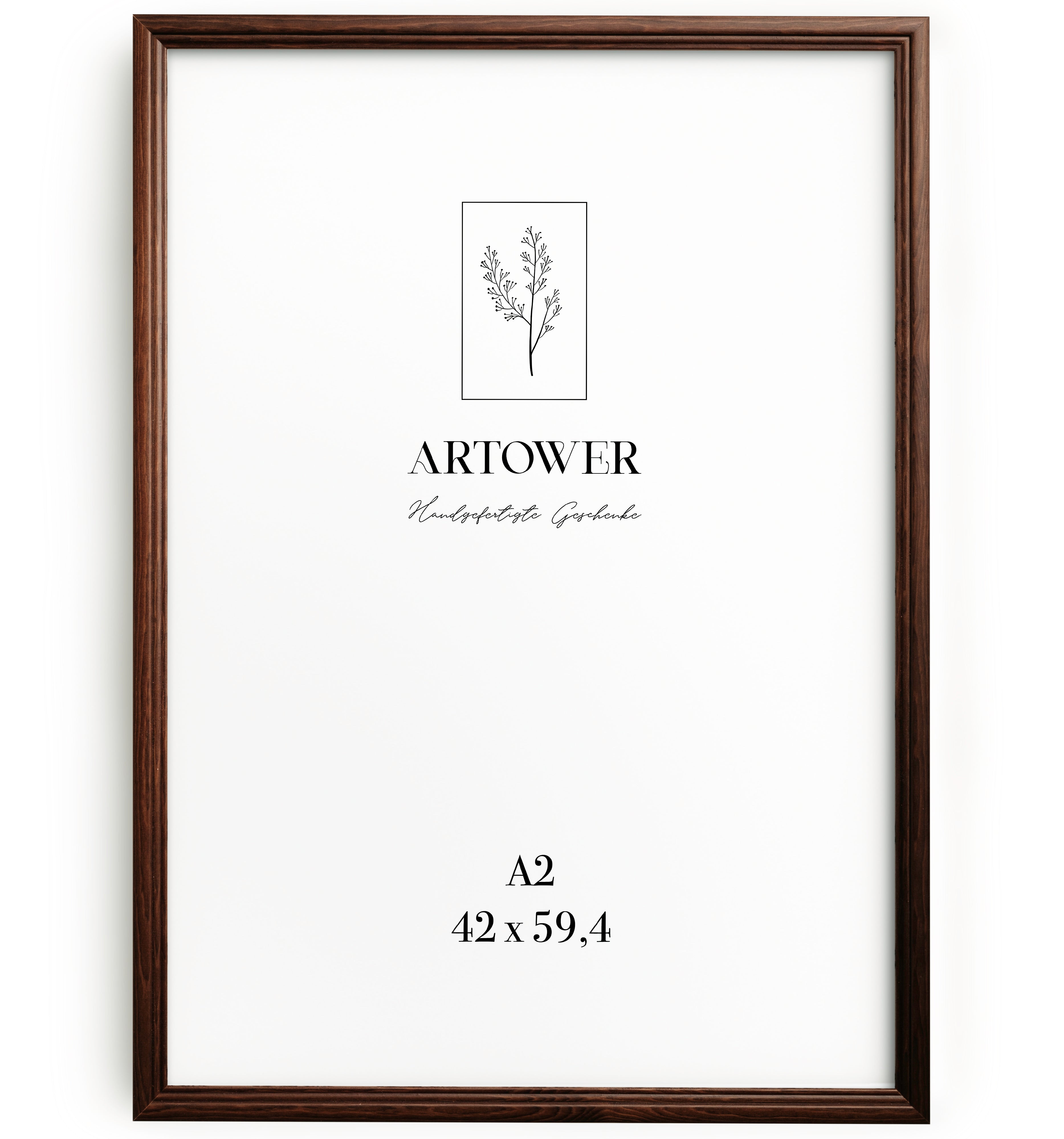 Bilderrahmen für A2 (42 x 59,4 cm) - Vintage Braun