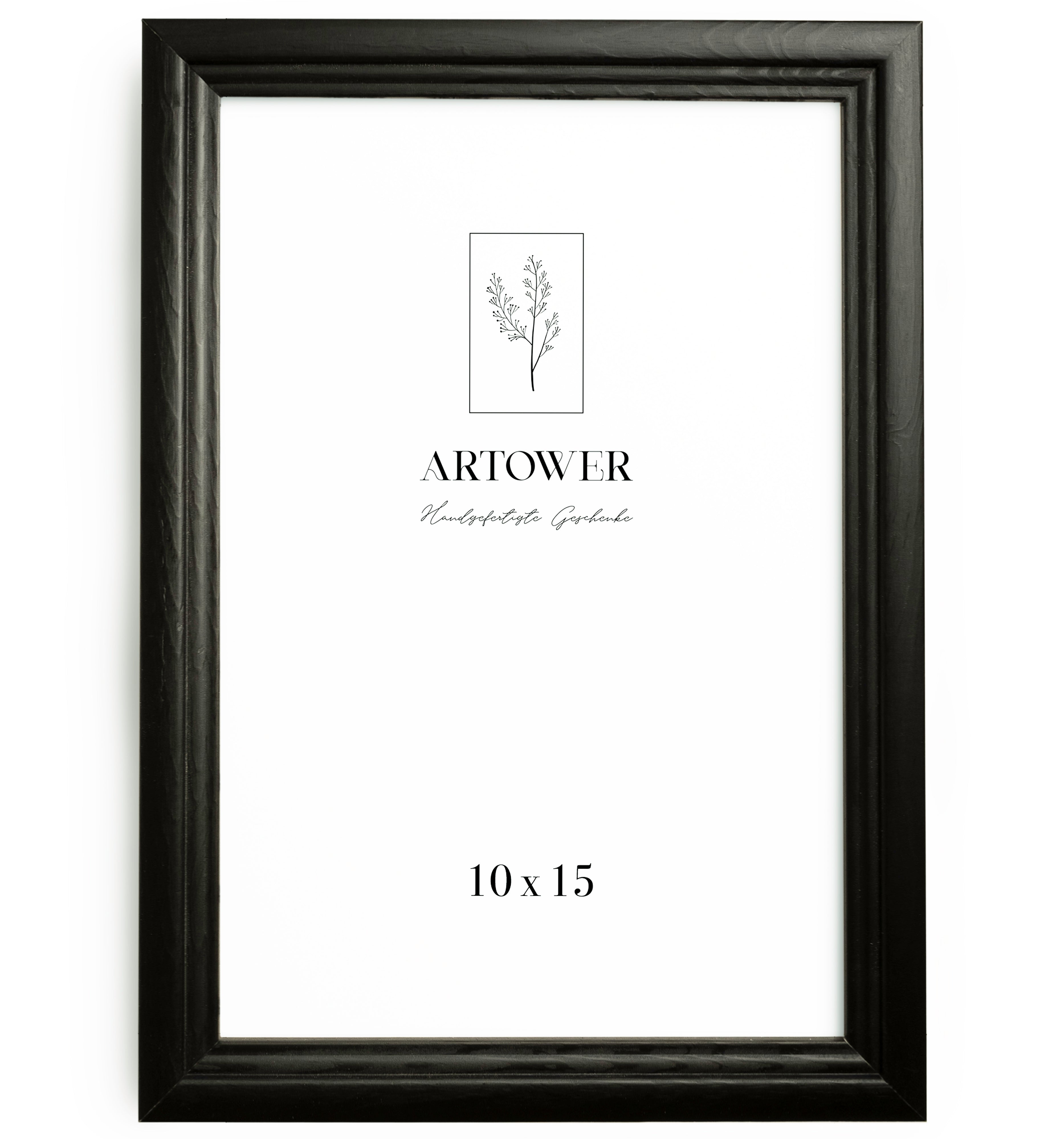 Artower® Bilderrahmen Vintage Schwarz Holz Rahmen