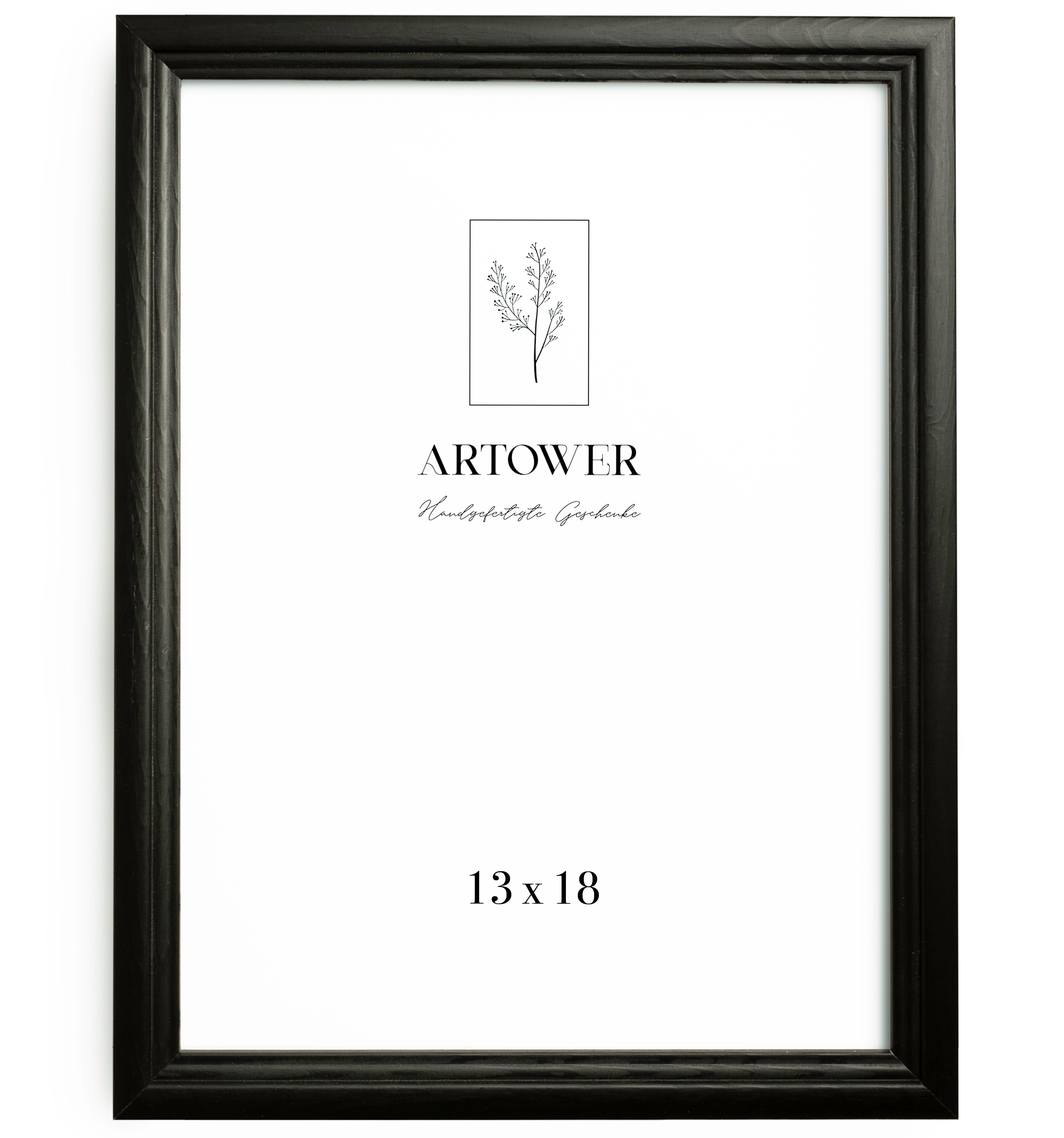 Bilderrahmen für 13 x 18 cm - Vintage Schwarz