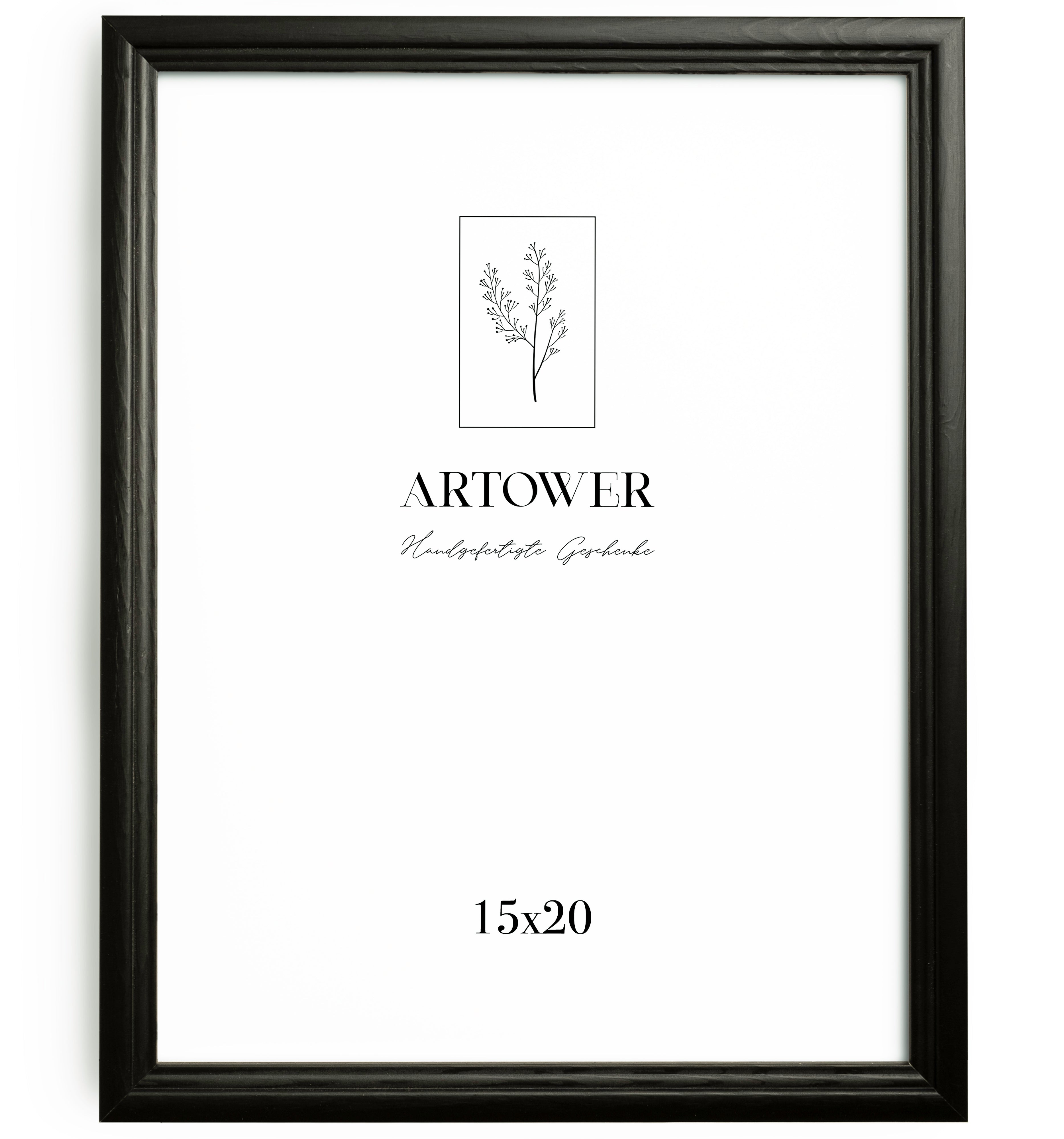 Bilderrahmen für 15 x 20 cm - Vintage Schwarz