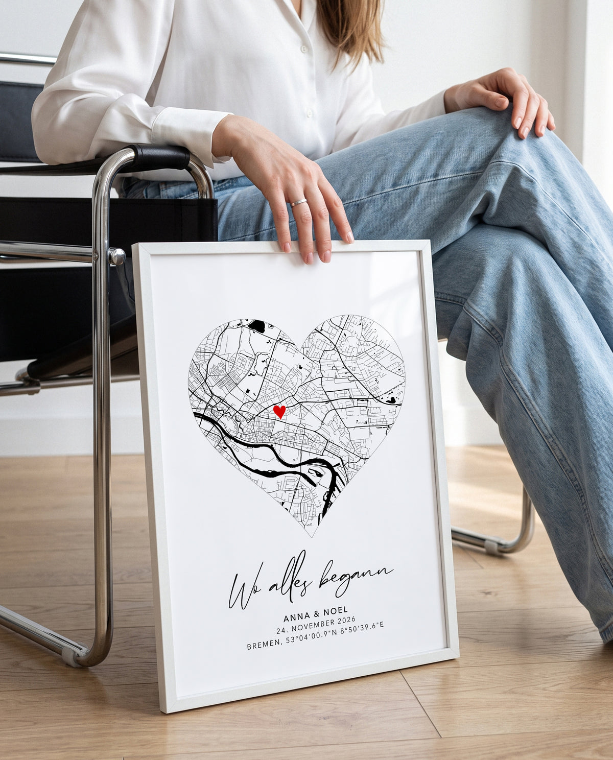Wo alles begann Poster - Personalisierte Stadtkart | Artower
