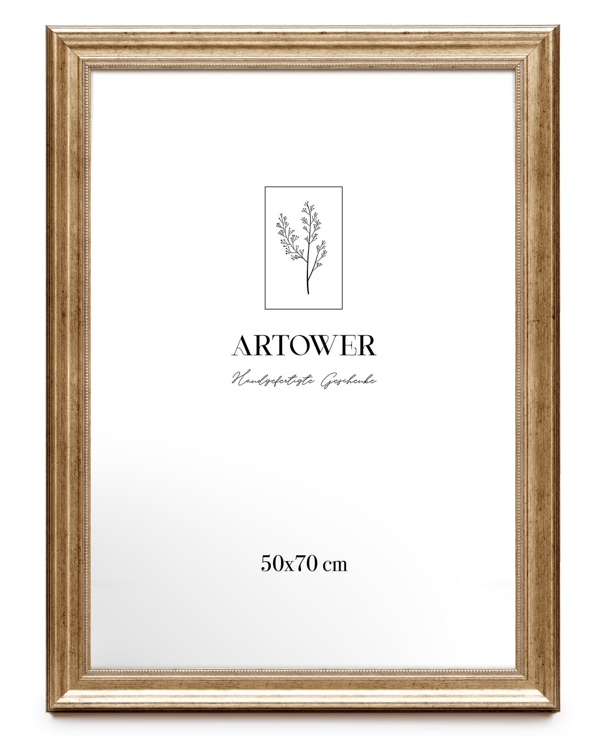 Bilderrahmen für 50 x 70 cm - Barock Champagner-Silber