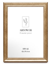 Bilderrahmen für A2 (42 x 59,4 cm) - Barock Champagner-Silber