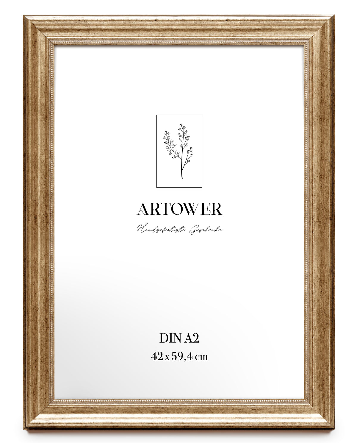 Bilderrahmen für A2 (42 x 59,4 cm) - Barock Champagner-Silber