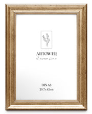 Bilderrahmen für A3 (29,7 x 42 cm) - Barock Champagner-Silber