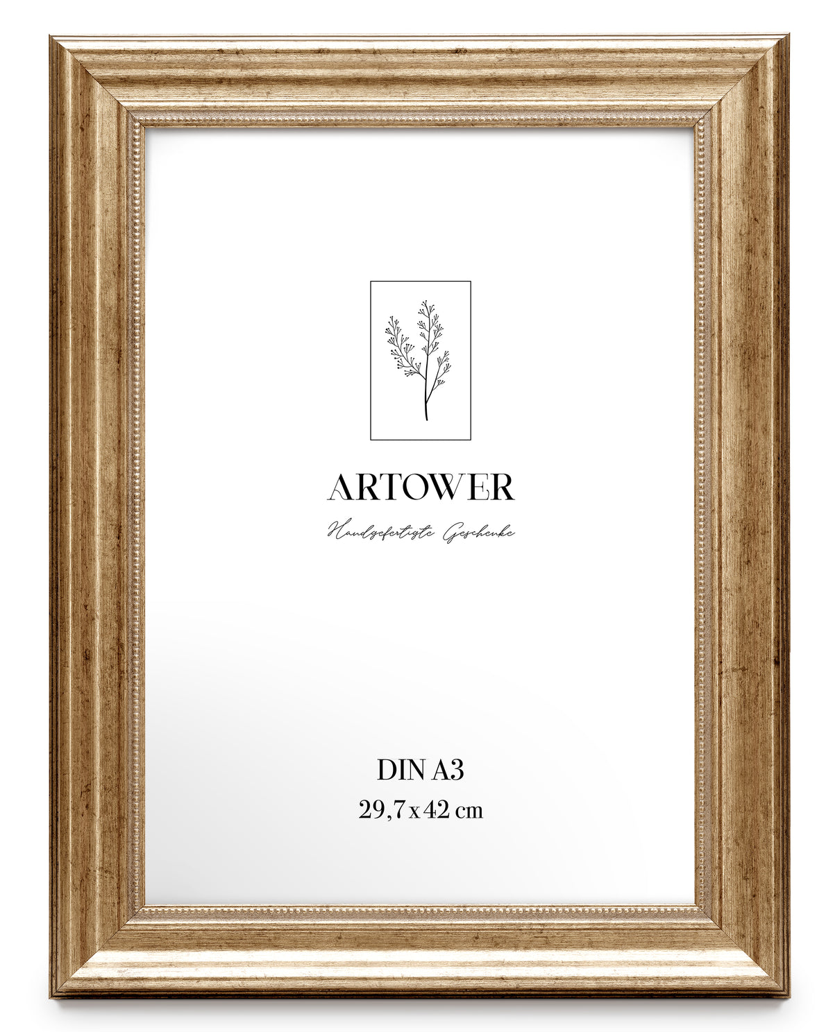 Bilderrahmen für A3 (29,7 x 42 cm) - Barock Champagner-Silber