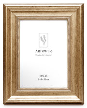 Bilderrahmen für A5 (15 x 21 cm) - Barock Champagner-Silber