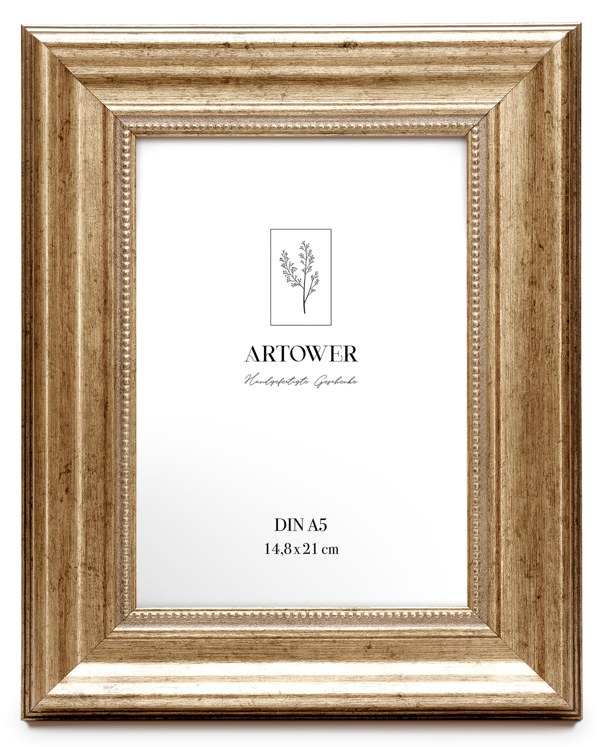 Bilderrahmen für A5 (15 x 21 cm) - Barock Champagner-Silber