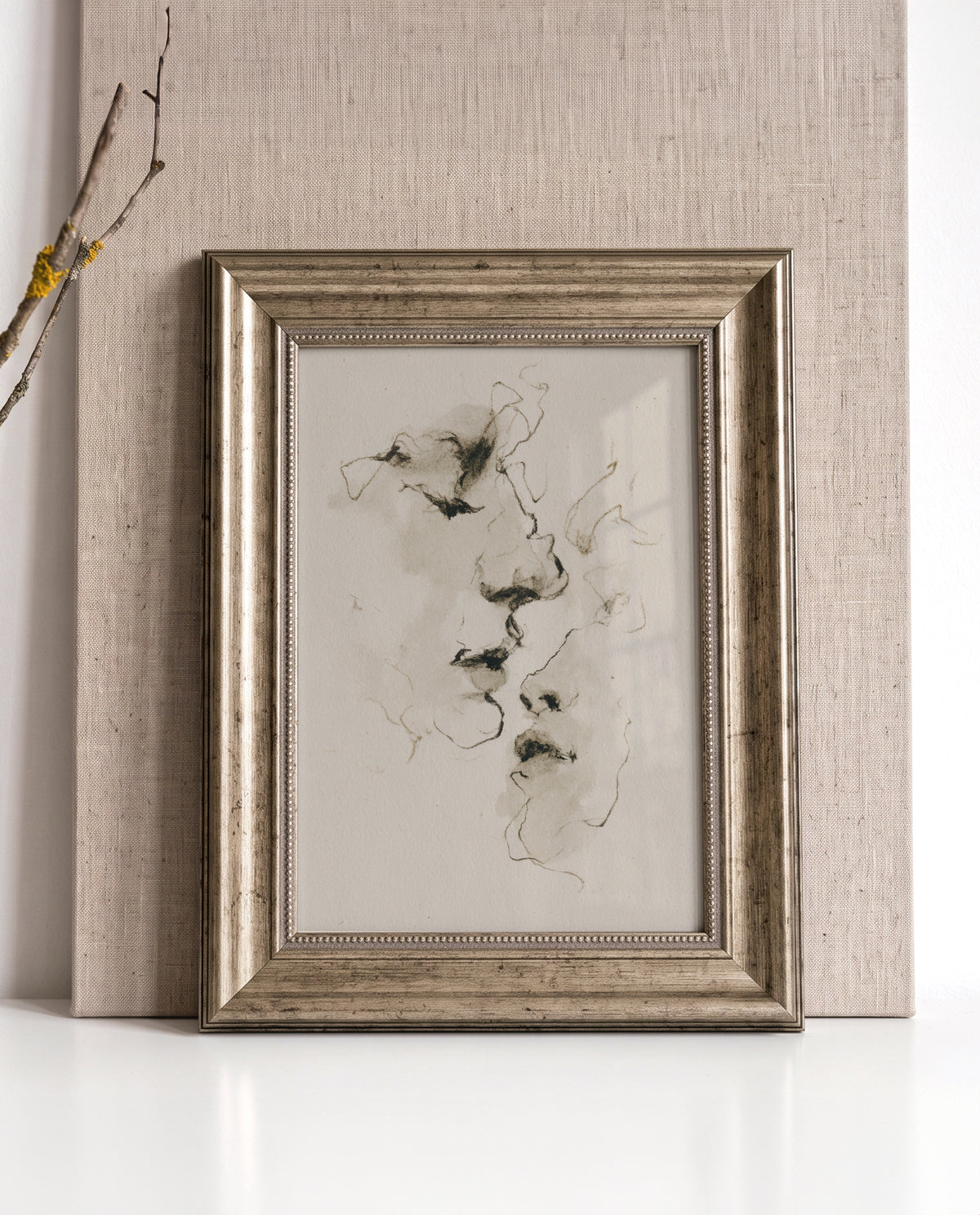 Bilderrahmen für A4 (21 x 29,7 cm) - Barock Champagner-Silber