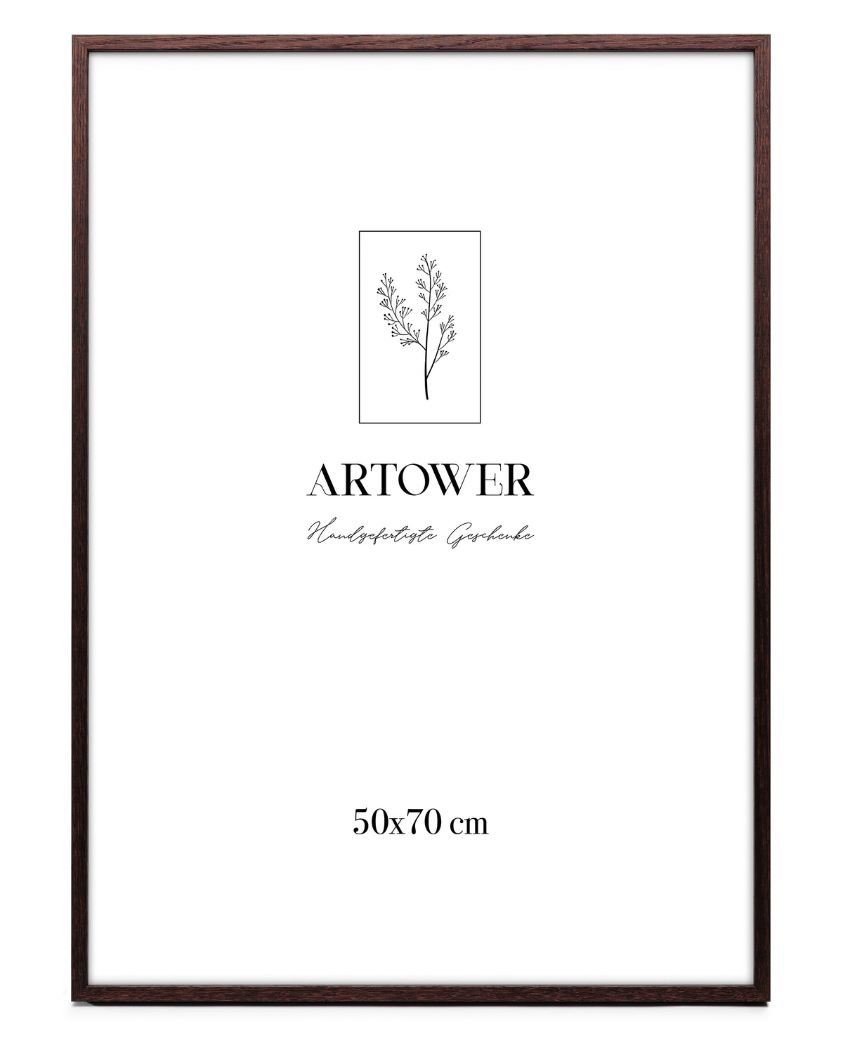 Bilderrahmen für 50 x 70 cm - Holz Braun Eiche