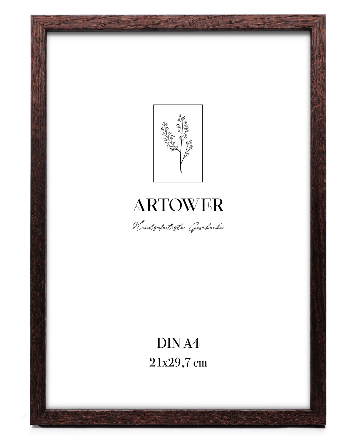 Bilderrahmen für A4 (21 x 29,7 cm) - Holz Braun Eiche