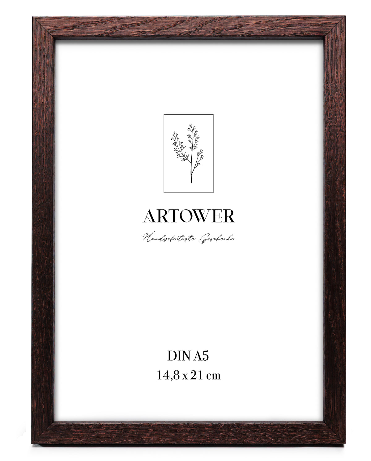 Bilderrahmen für A5 (15 x 21 cm) - Holz Braun Eiche