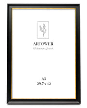 Bilderrahmen für A3 (30 x 42 cm) - Klassischer Schwarz Gold
