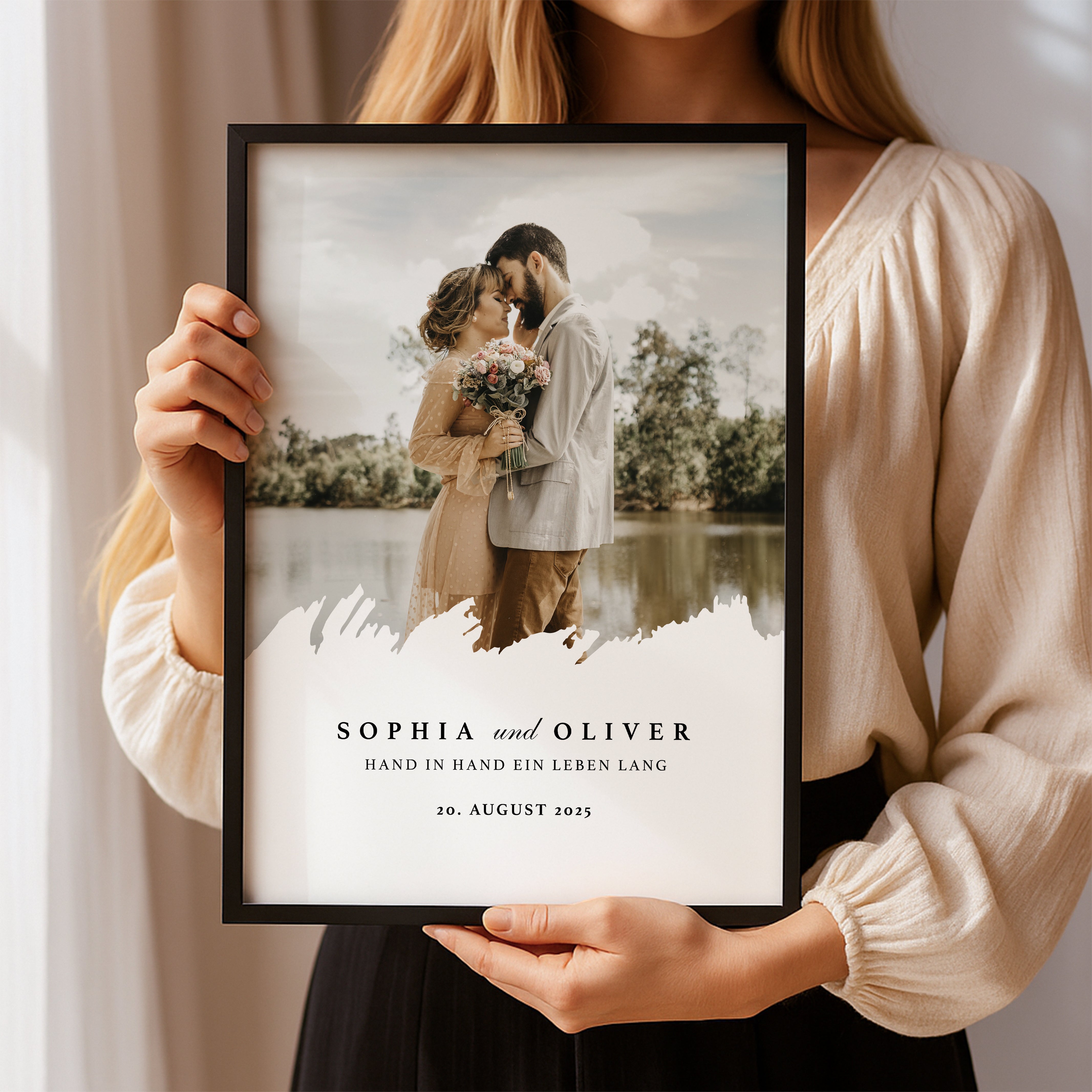 Hochzeitstag Geschenk Poster – Mit Foto & Spruch für Mann & Frau