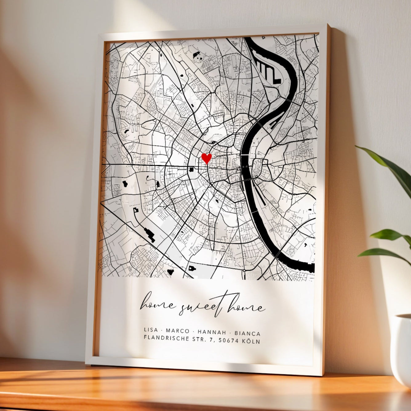Home sweet home Poster - Personalisierte Stadtkarte