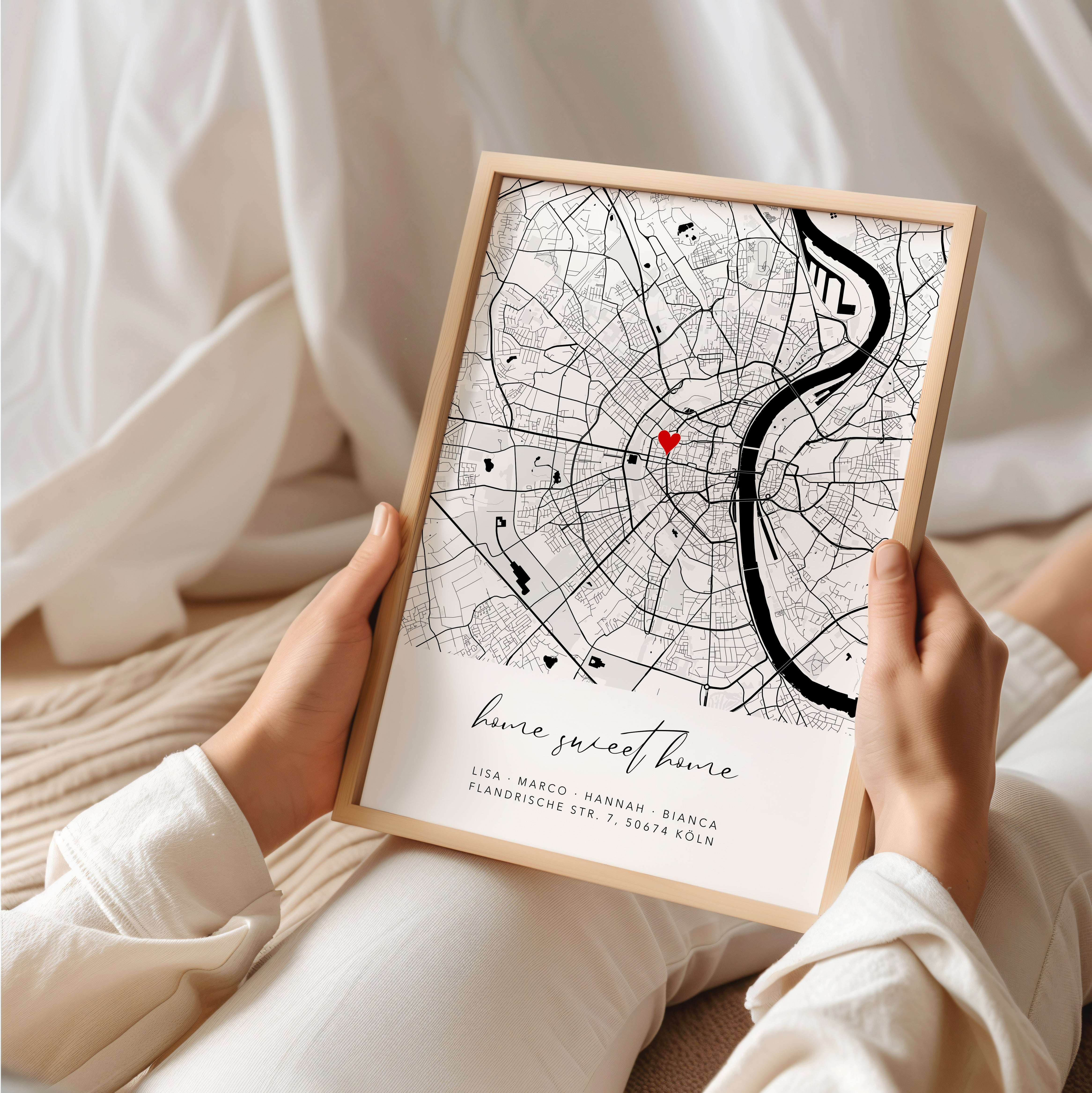 Home sweet home Poster - Personalisierte Stadtkarte
