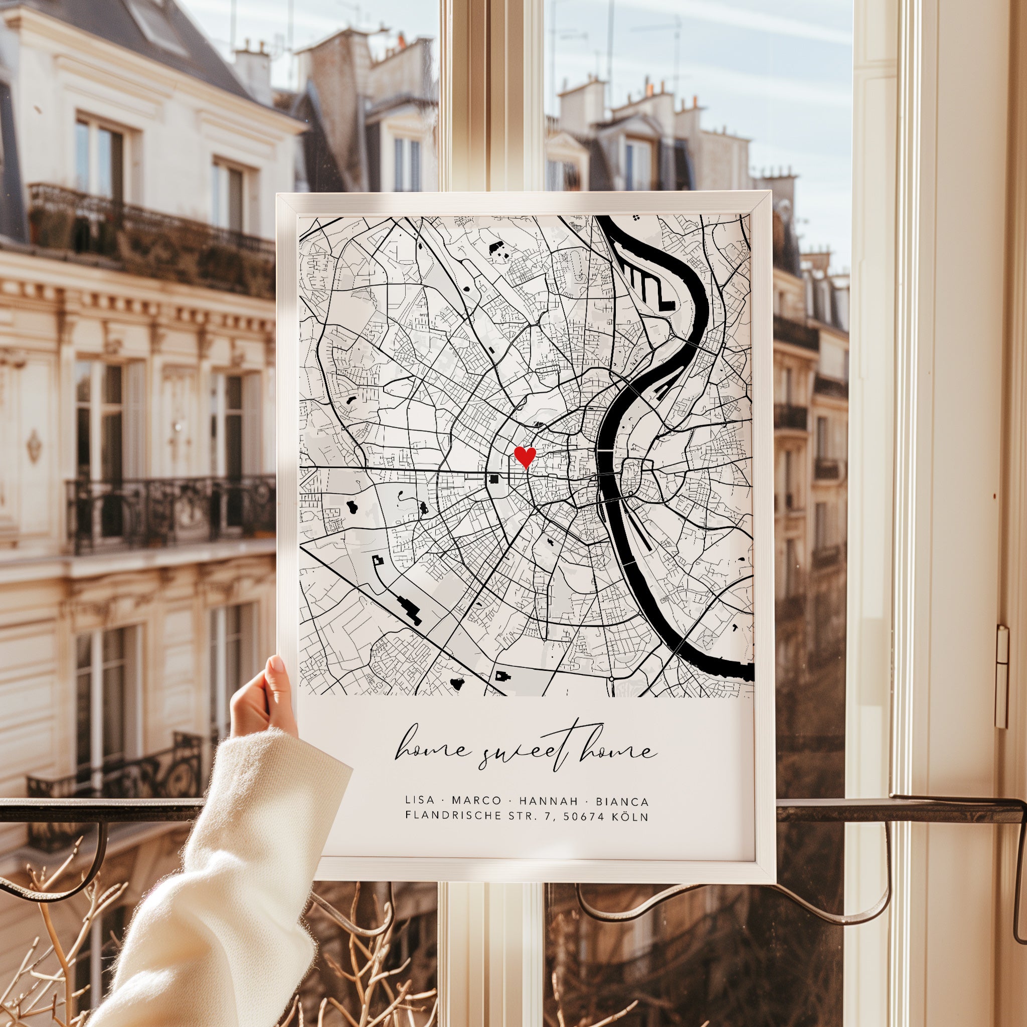 Home sweet home Poster - Personalisierte Stadtkarte