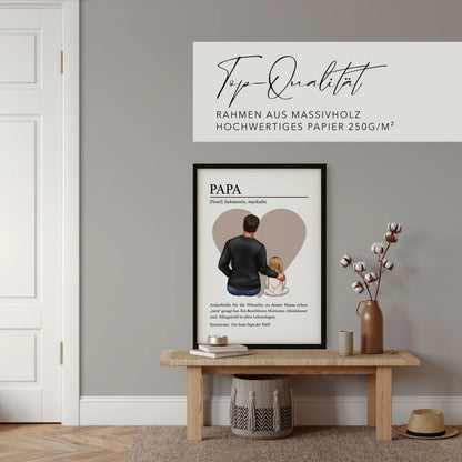 Papa Geschenk – Bild mit Definition, Vatertag & Geburtstag Idee