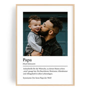Personalisiertes Papa Geschenk – Definition Bild zum Vatertag, Geburtstag oder zu Weihnachten