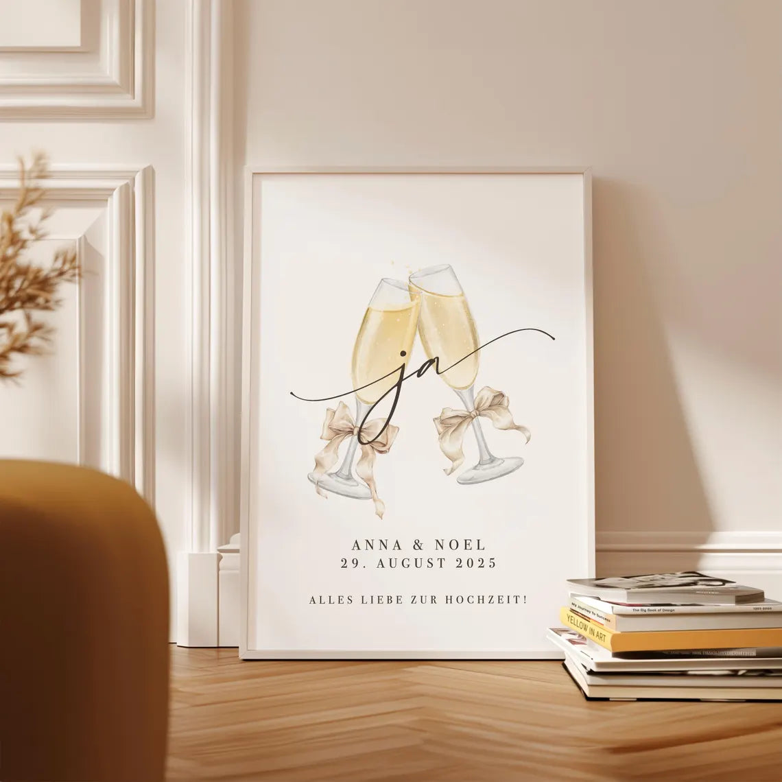 Hochzeitsgeschenk „Ja“ Bild für das Brautpaar – Alles Liebe zur Hochzeit