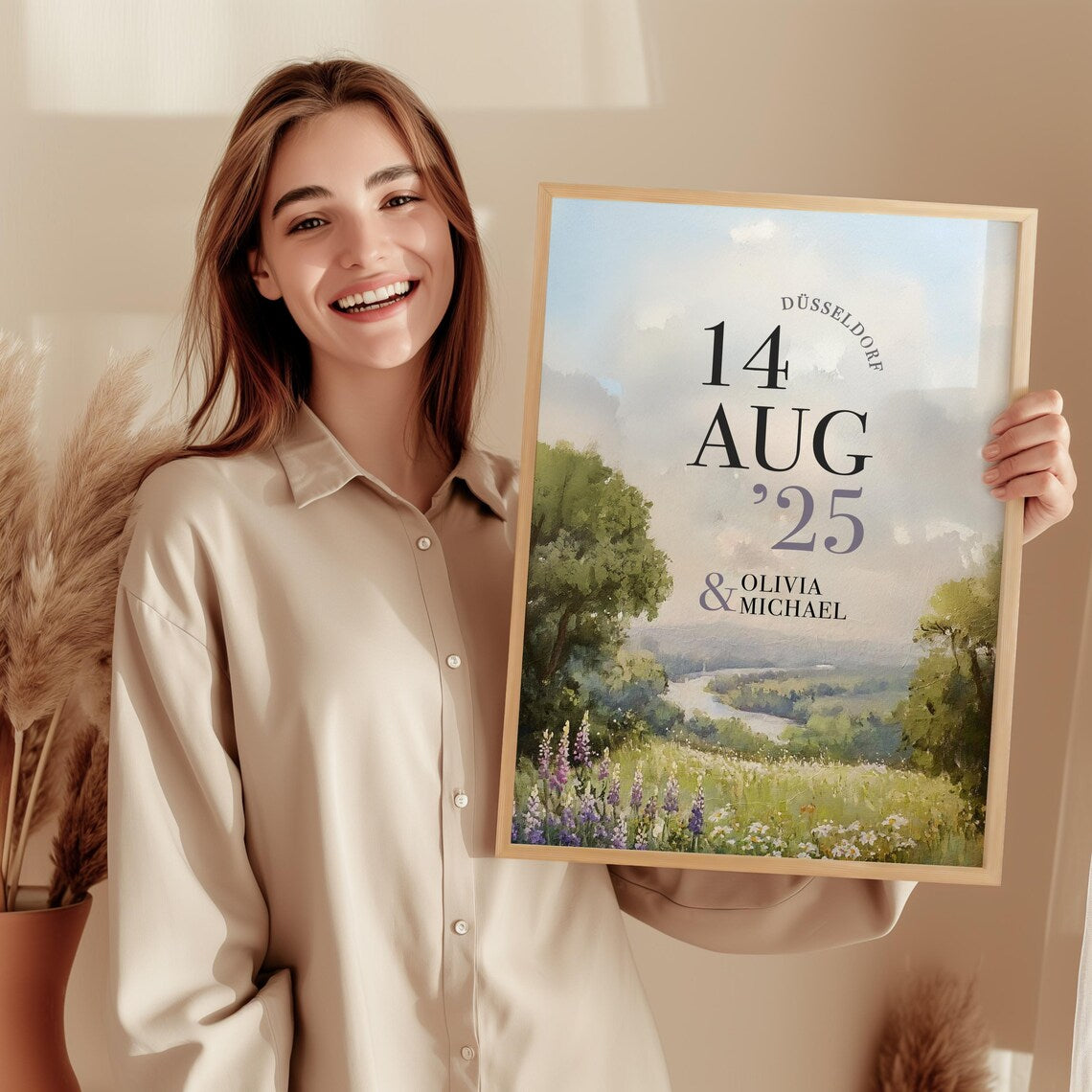 Hochzeitsgeschenk mit Datum – Personalisiertes Poster fürs Brautpaar