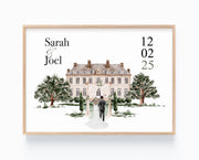 Personalisiertes Hochzeitsgeschenk – Poster mit Brautpaar Illustration