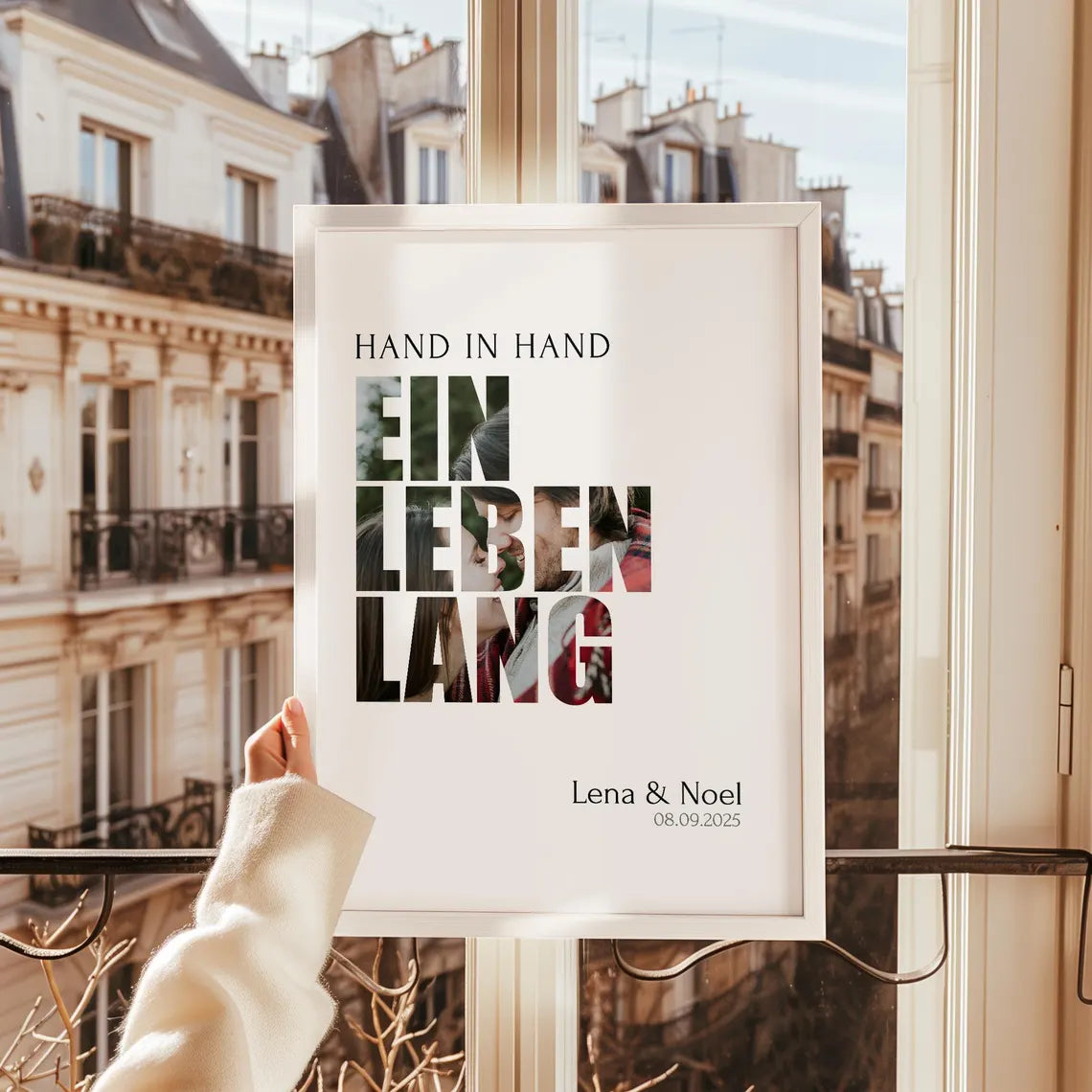 Hand in Hand ein Leben lang Geschenk Verlobung, Jahrestag, Hochzeitstag