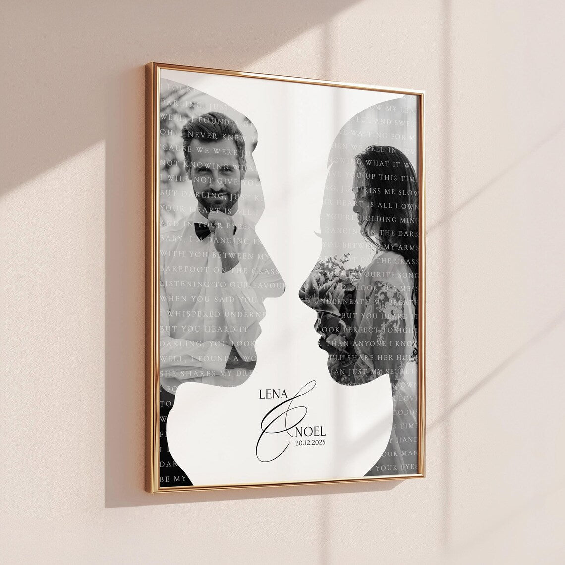 Personalisierter Song Poster – Geschenk zum Hochzeitstag oder Valentinstag