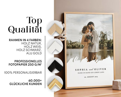 Hochzeitstag Geschenk mit Foto - Liebe Jubiläum Geschenk Paar