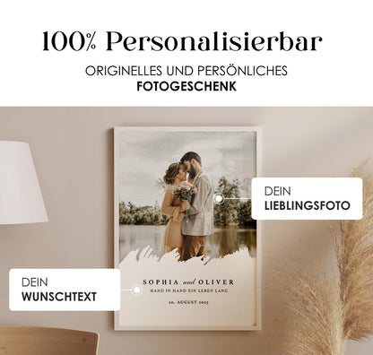 Hochzeitstag Geschenk mit Foto - Liebe Jubiläum Geschenk Paar