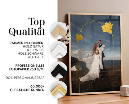 Personalisiertes Hochzeitstag Geschenk mit Foto für ihn & sie